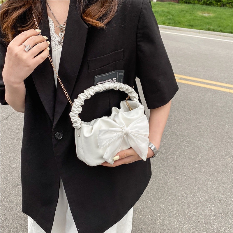 Túi Xách Đeo Chéo Đính Nơ Phong Cách Thời Trang Pháp Hàng Mới 2022 Dành Cho Nữ