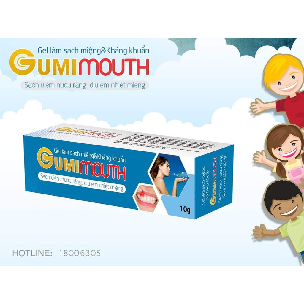 Gumimouth - Gel làm Sạch miệng, Sạch nướu răng, Dịu êm nhiệt miệng [Chính Hãng]