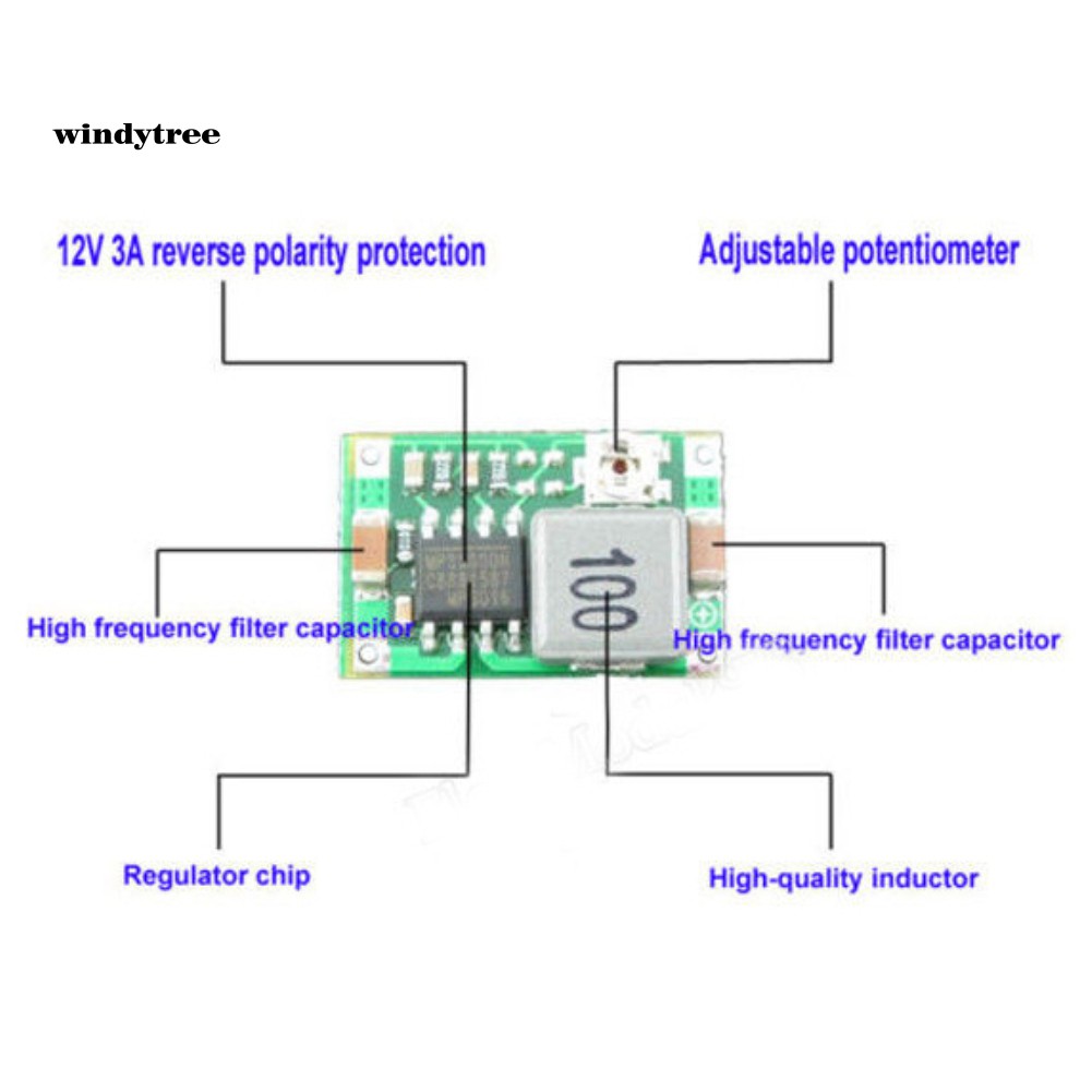 Mô Đun Điều Chỉnh Điện Áp DC-DC 3.3V 5V 9V 12V 3A Chuyên Dụng