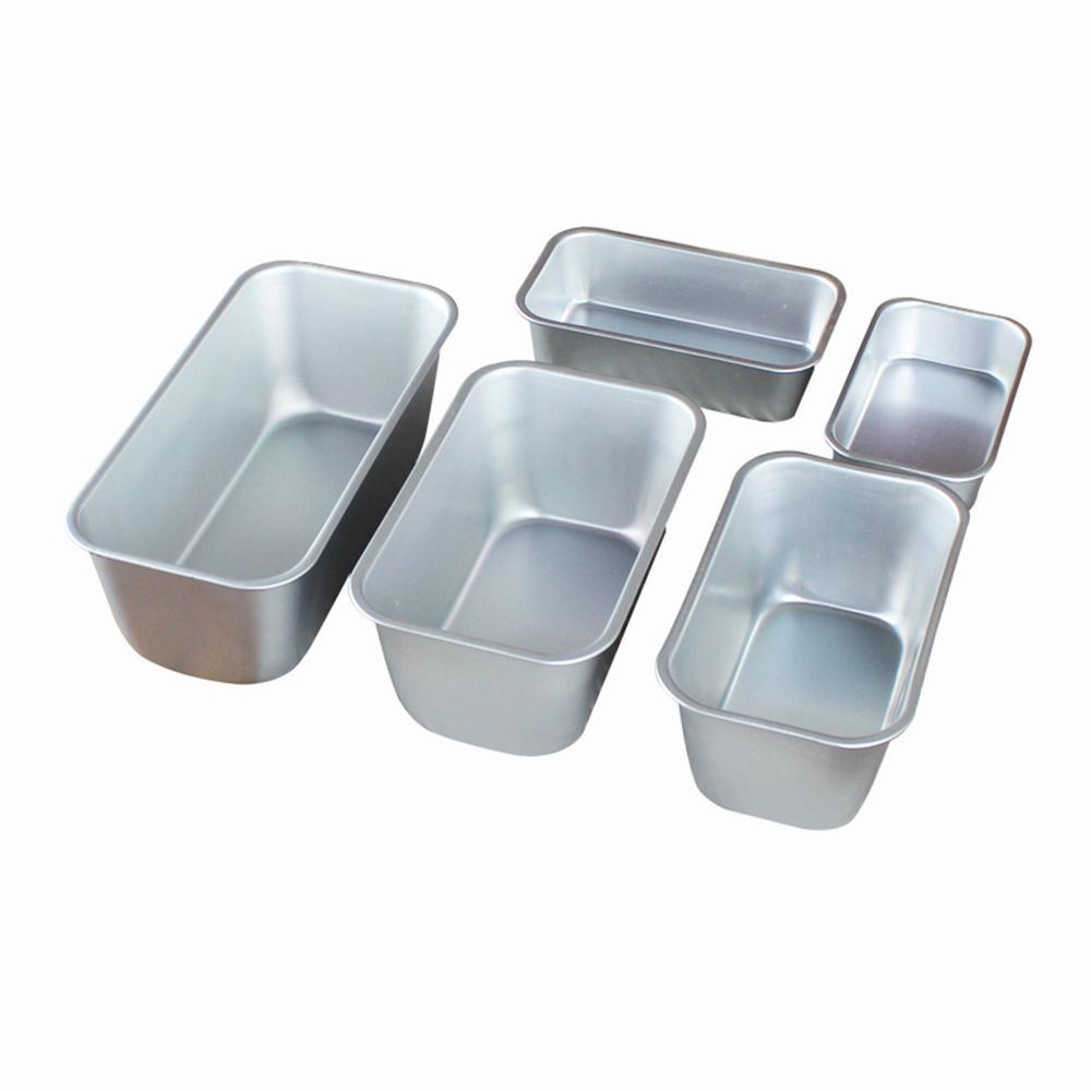 Khuôn làm bánh mì Mini hình chữ nhật bằng hợp kim nhôm chống dính tiện dụng cho nhà bếp