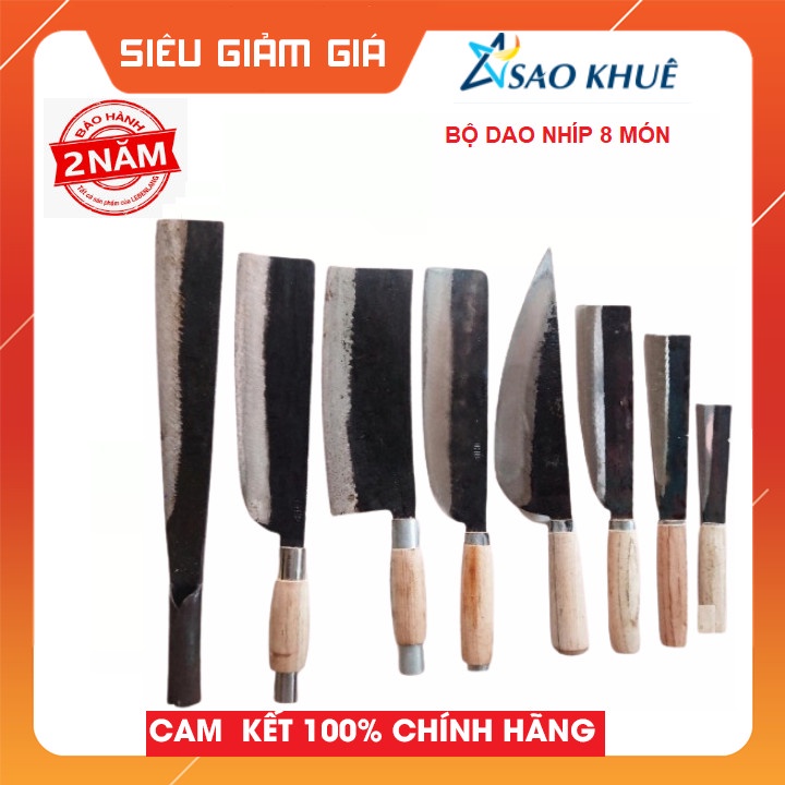 Bộ dao 8 món Đa Sỹ làm bằng nhíp xe ô tô (loại 1) NH001