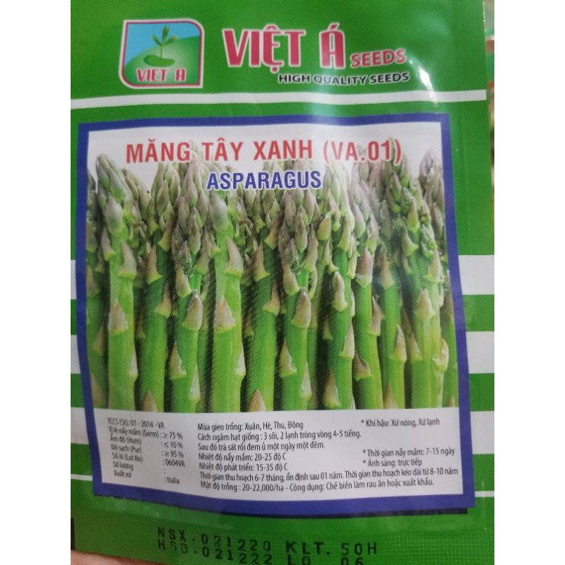 hạt giống cây măng tây xanh (VA.01) gói