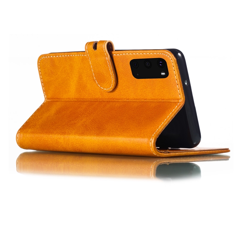 Bao da điện thoại nắp lật hình mèo chất lượng cao cho Samsung S20 FE Ultra S10 S9 S8 Plus