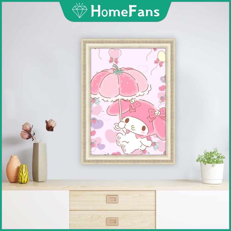 Bộ Tranh Đính Đá 5D Tự Làm 30x40cm / 40x50cm Hình Hoạt Hình Dễ Thương