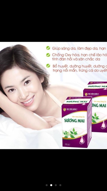 (Chínhhãng ) Viên uống sáng da sương mai học viện quân y