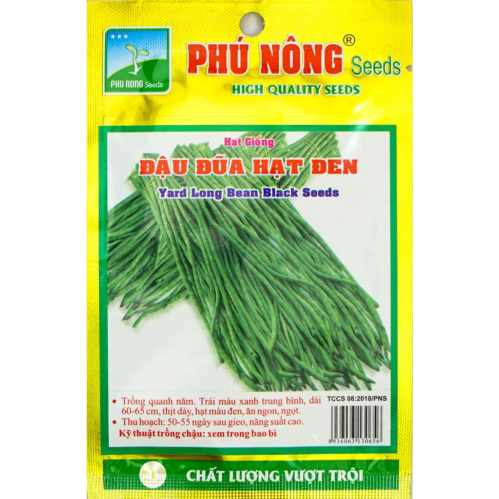 Hạt Giống Đậu Đũa Hạt Đen Phú Nông Cho Năng Suất Cao- Gói 10gr (HPN-047)