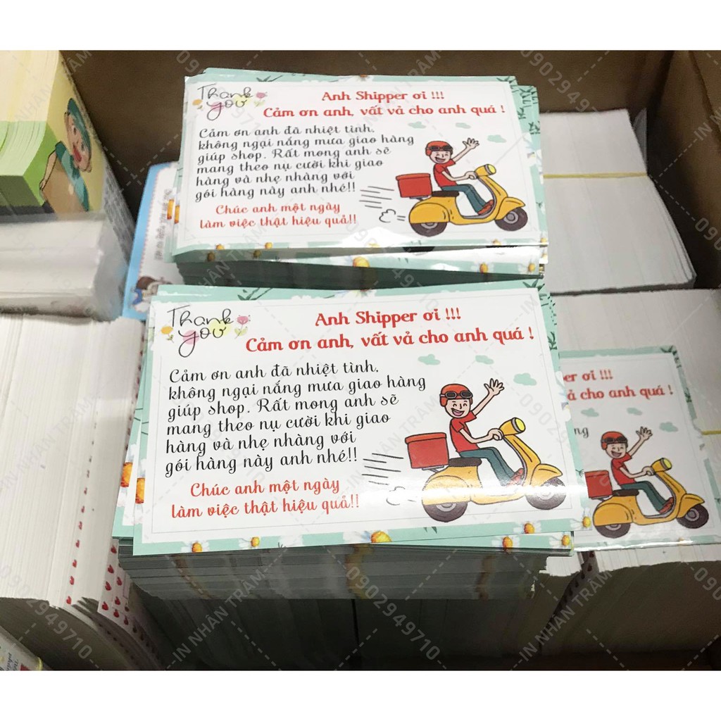 100 Tem dán cảm ơn shipper