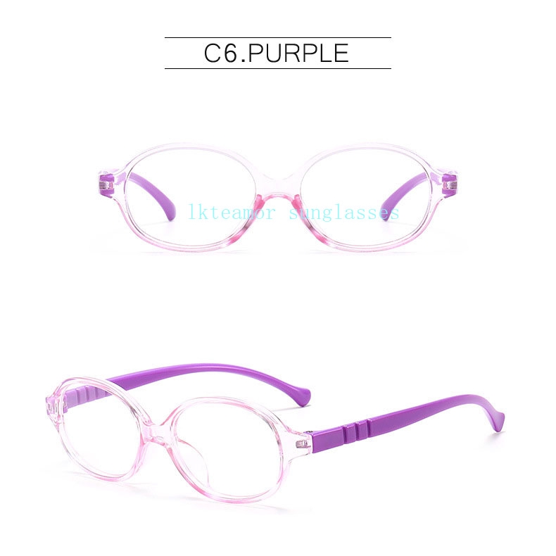 Mắt kính gọng oval chống ánh sáng xanh thời trang dành cho các bé