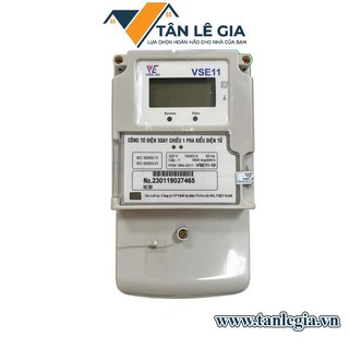Công tơ điện tử VSE11 biểu giá 10(40)A 220V CCX 1.0 đo dòng từ 10A đến 40A dùng cho sinh hoạt và chiếu sáng