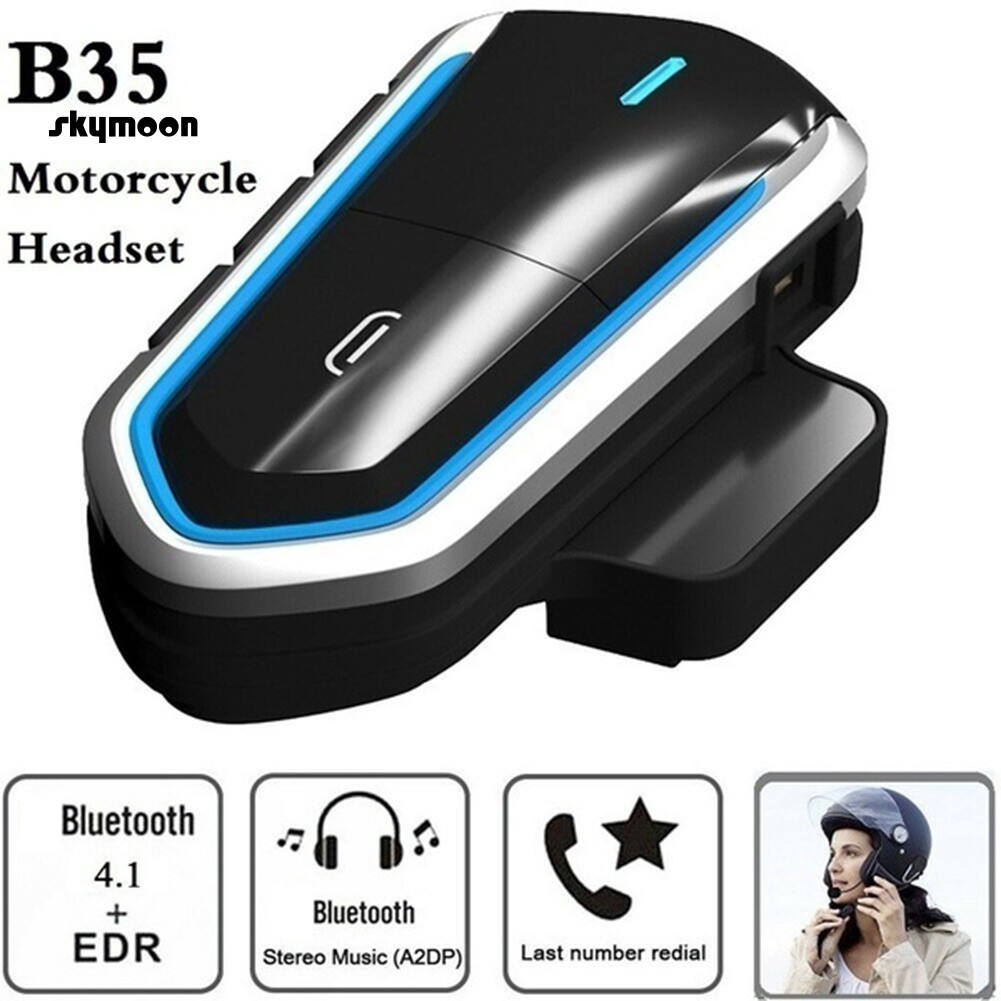 Tai nghe Bluetooth 4.1 dùng cho mũ bảo hiểm tiện dụng khi đi xe máy B35