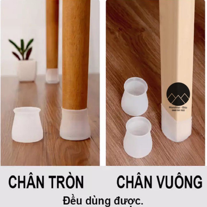 Bọc chân ghế bàn tủ bằng silicon cao cấp chống trầy xước nền nhà và giảm tiềng ồn chống trơn trượt