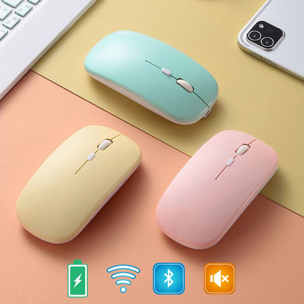 Chuột không dây kết nối Bluetooth 2.4g nhiều màu sắc tuỳ chọn