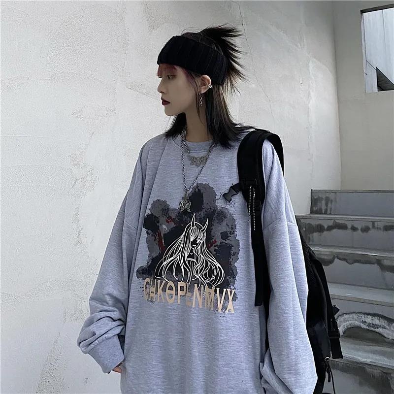 NRVP Áo Thun Nữ Dài Tay Cổ Tròn Thời Trang Hàn