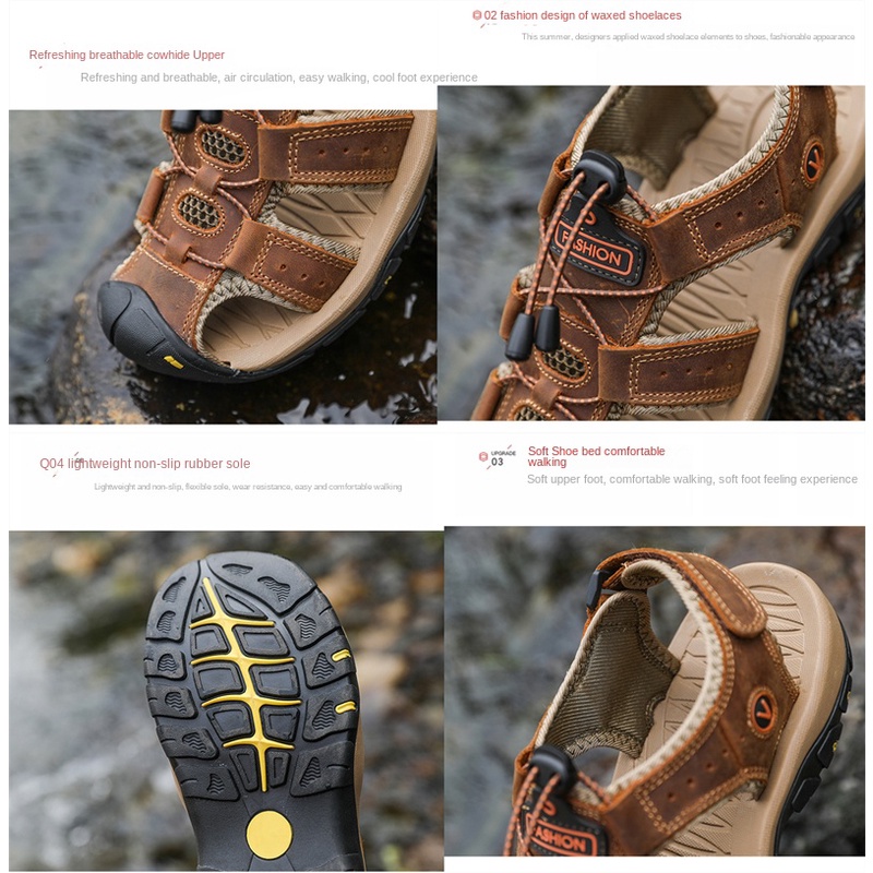 Giày sandal da bò thời trang dành cho nam