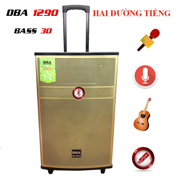 Loa kéo di động DBA 1290 bass 30 thiết kế thẩm mỹ, âm thanh pro