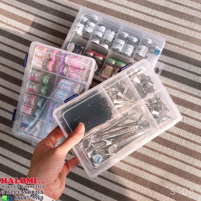 Hộp Chia Gim ( lens , nhíp .. )