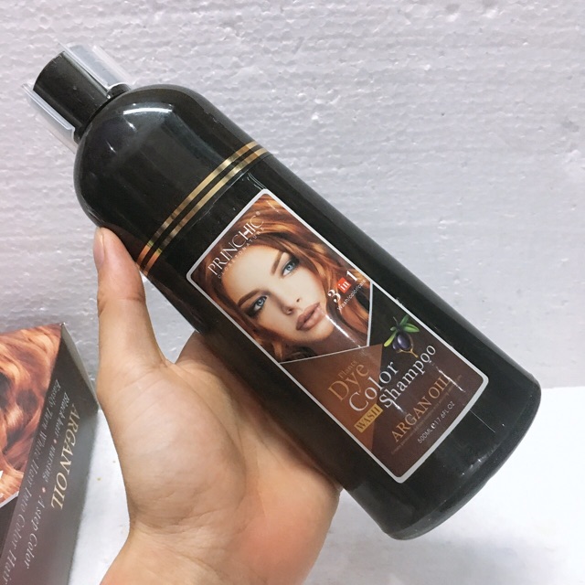 Dầu Gội Đen Tóc Thảo Dược phủ bạc tóc ngay lần gội đầu tiên gội là đen bb argan oil nhật bản chai 500ml