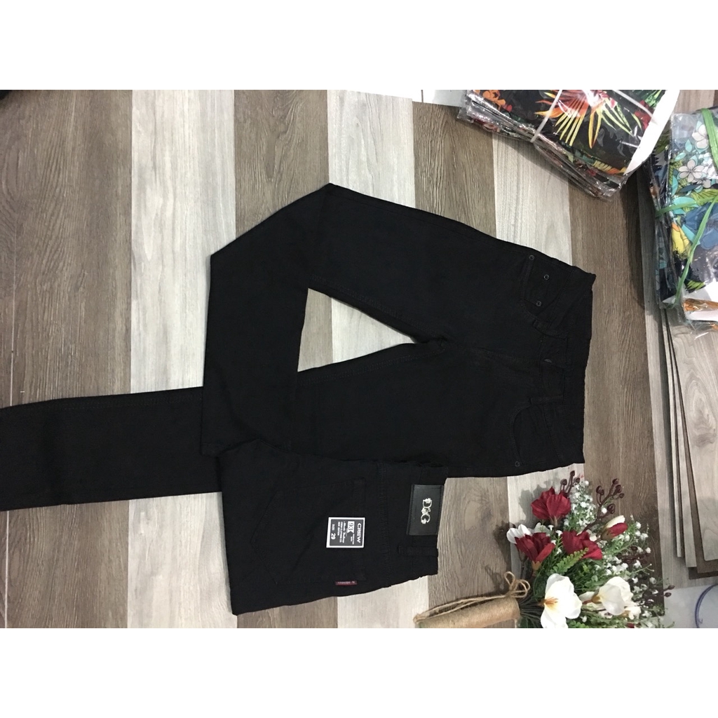 [ ĐỦ SIZE 28-37 ] QUẦN JEAN NAM ĐEN TRƠN ĐƠN GIÃN CHUẨN MEN ( KÈM HÌNH THẬT) | BigBuy360 - bigbuy360.vn