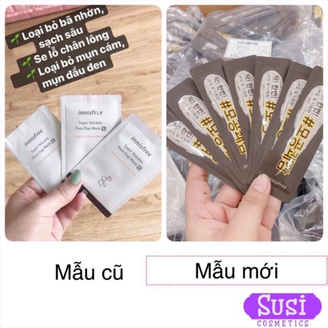 Sample Mặt Nạ đất Set Innisfree Super Voilcanic Pore Clay Mask 2x Giảm Chỉ Con 5 900 đ