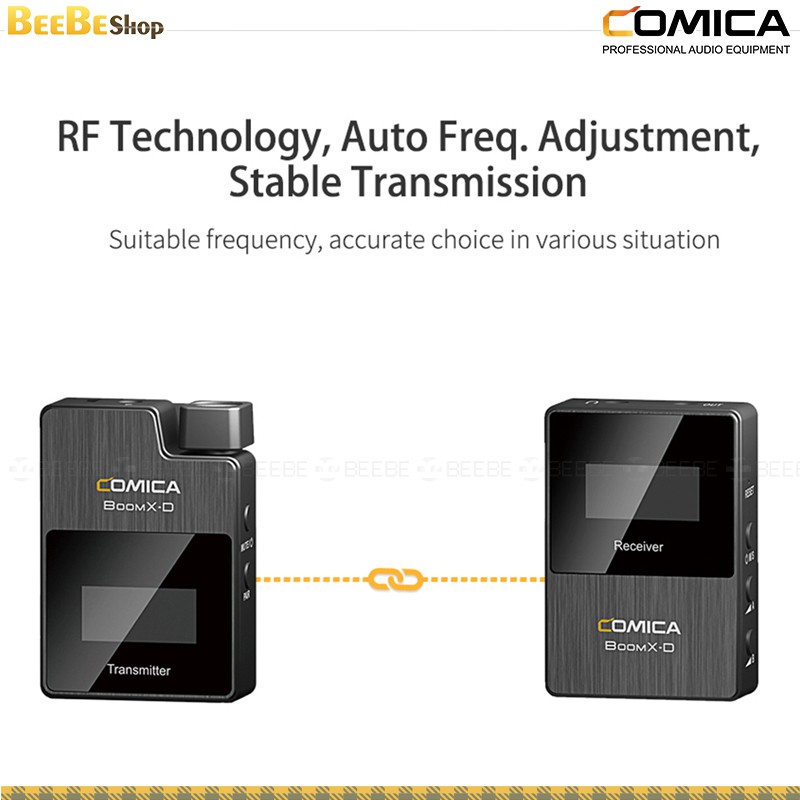 COMICA BoomX D - Micro Không Dây Chuyên Nghiệp Cho Máy Ảnh Và Điện Thoại, Sóng 2.4G