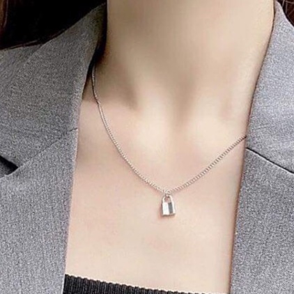 Dây chuyền bạc liền mặt khóa