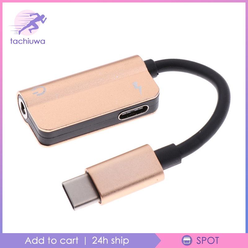 Dây Cáp Sạc Chuyển Đổi Tai Nghe 2 Trong 1 Type-C Sang Usb-C 3.5mm Aux