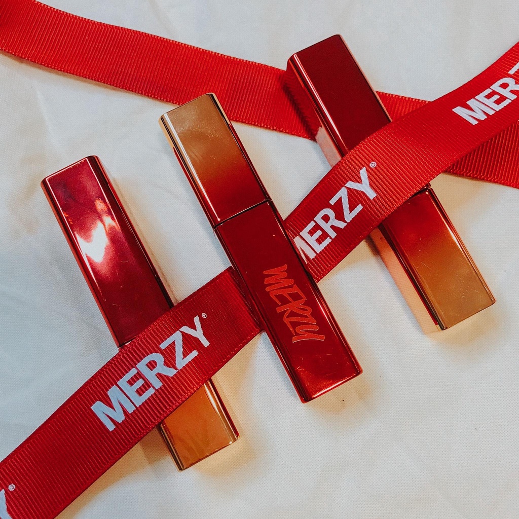 Combo son Merzy The First Velvet Tint Ver Red 3.8g + Son Merzy Aurora Dewy Tint 5.5g