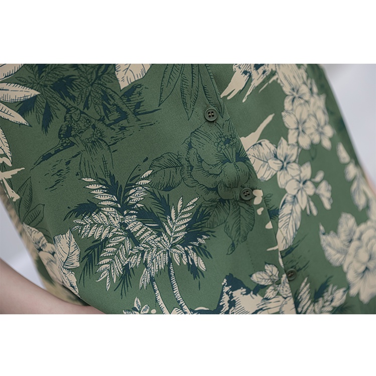 Áo Sơ Mi Họa Tiết Hoa retro Thời Trang Hè Phong Cách Hawaii Cho Nữ