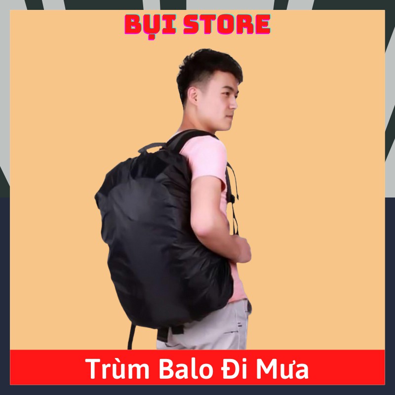 Áo mưa trùm balo chống thấm nước dành cho balo 25L 30L - Bụi Store