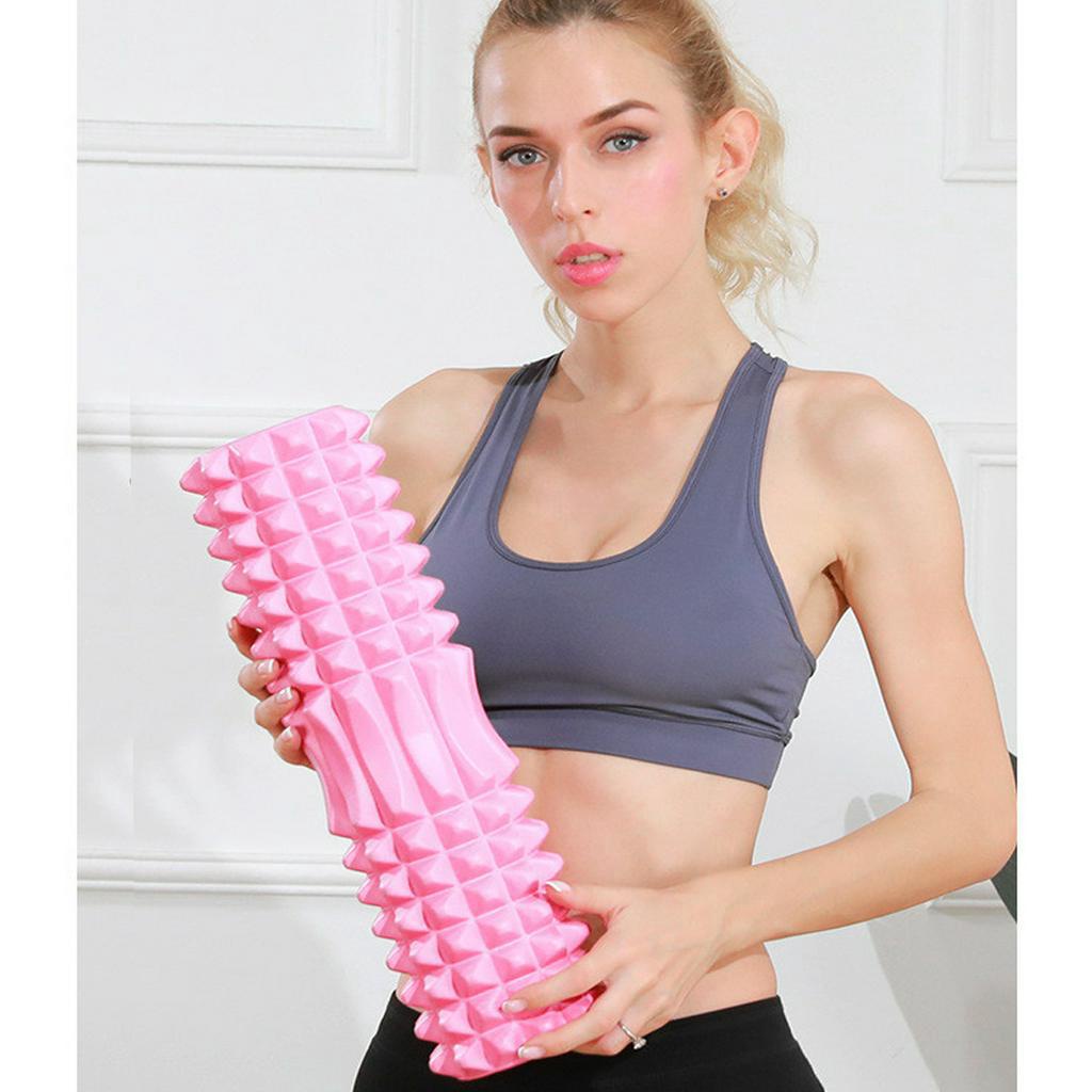 Con Lăn Yoga Massage Foam Roller Chọn Màu - Ống Trụ Lăn Xốp Tập Thể Thao Giãn Cơ Gai Nhọn Roam Rollet