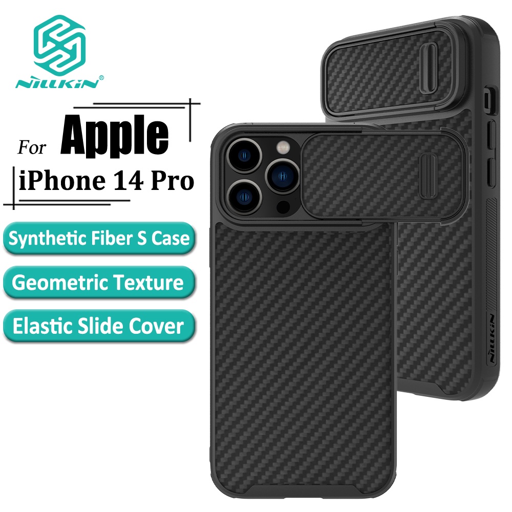 Ốp Điện Thoại Nillkin Sợi Tổng Hợp Siêu Mỏng Chống Sốc Cho iPhone 14 Pro