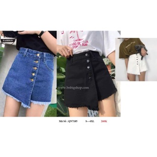Quần short jean giả váy