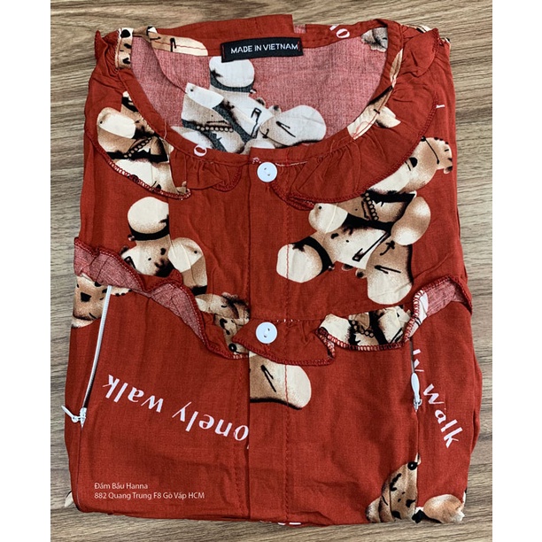 [SIZE 40-75KG] Đồ bầu sau sinh mặc ở nhà vải lanh thoáng mát có khóa cho bé ty tiện lợi có lưng thun điều chỉnh