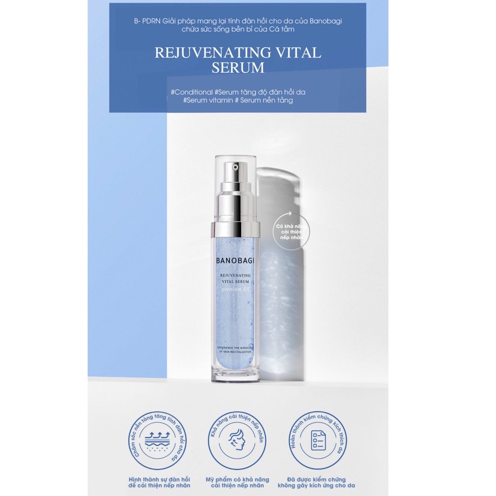Tinh Chất Vital Trẻ Hóa Da BANOBAGI Rejuvenating Vital Serum 30ml