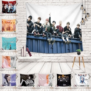 Thảm Treo Tường Trang Trí Hình Nhóm Nhạc Bts
