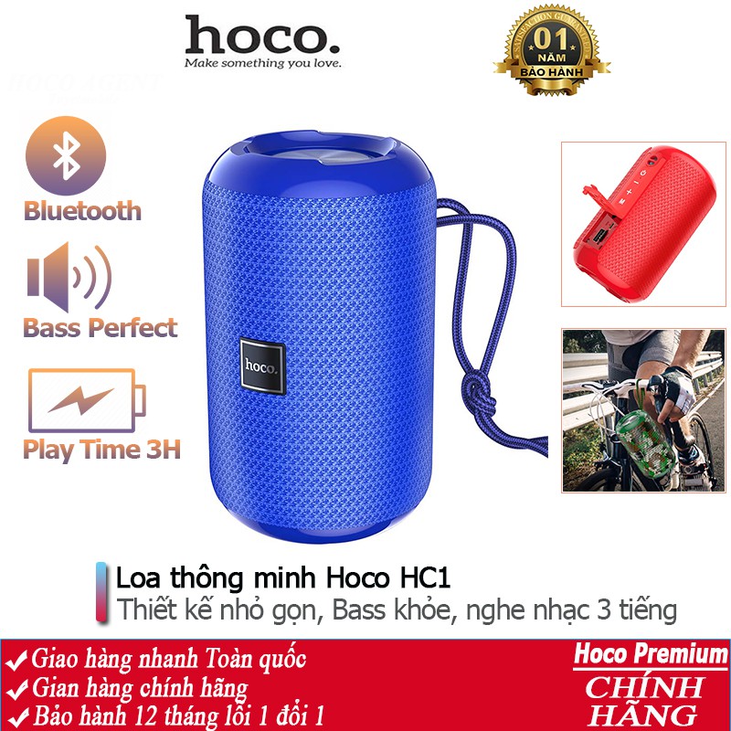 Loa Bluetooth Hoco HC1 thể thao Mini, Bass mạnh mẽ, to rõ, hỗ trợ di động không dây - Chính hãng