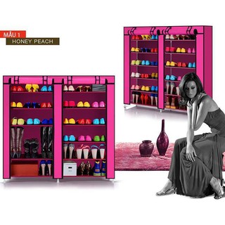 (GIẢM GIÁ) Tủ giầy 2 buồng 12 ngăn cao cấp