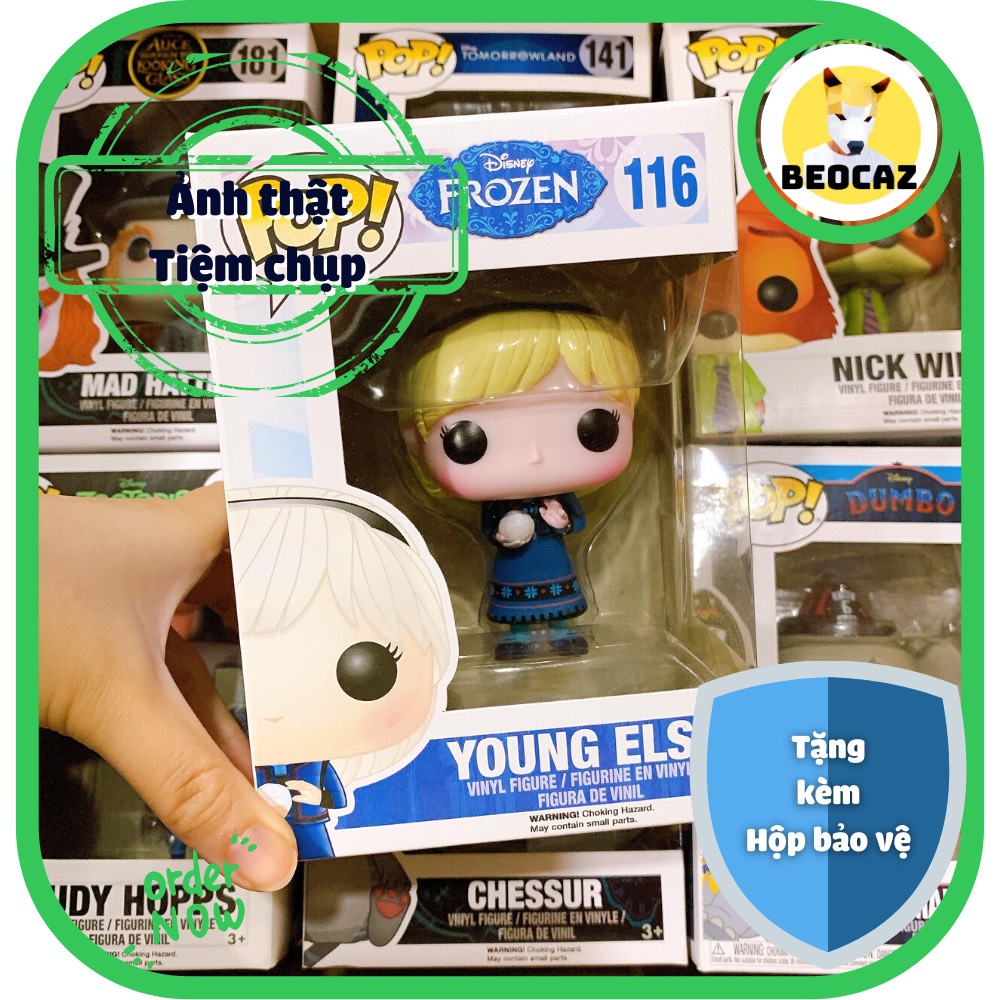 [Hỏa Tốc] [Tặng Hộp Bảo Vệ] [Chính hãng] Mô hình Funko Pop công chúa tuyết young Elsa lúc nhỏ Disney phim Frozen No.116