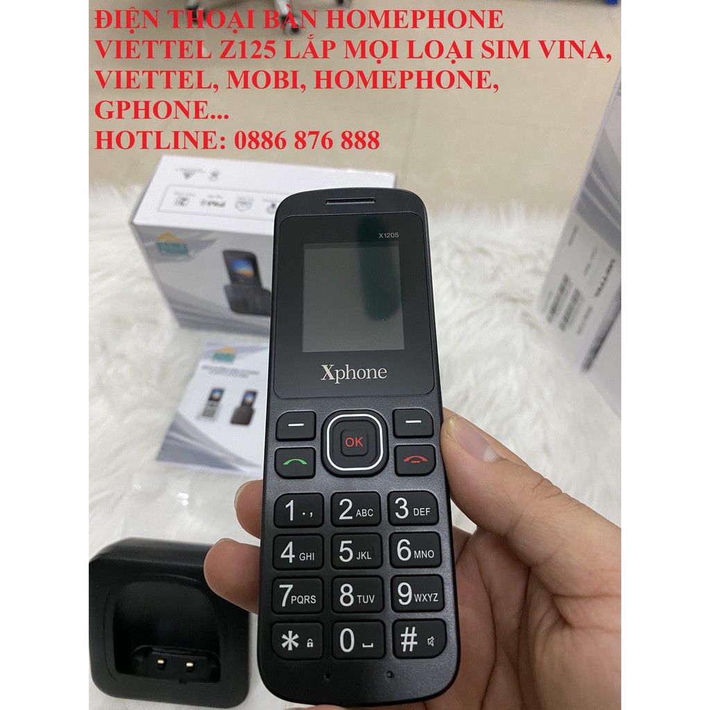 HomePhone X1205 ❤️ Điện Thoại Bàn Cầm Tay HomePhone Viettel Lắp Mọi Loại Sim | BigBuy360 - bigbuy360.vn