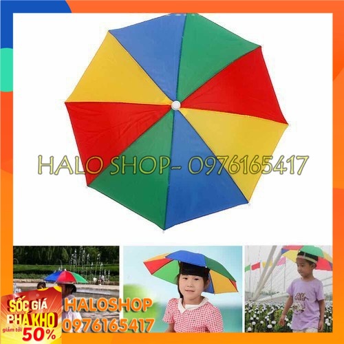 Dù đội đầu che nắng mưa du lịch câu cá