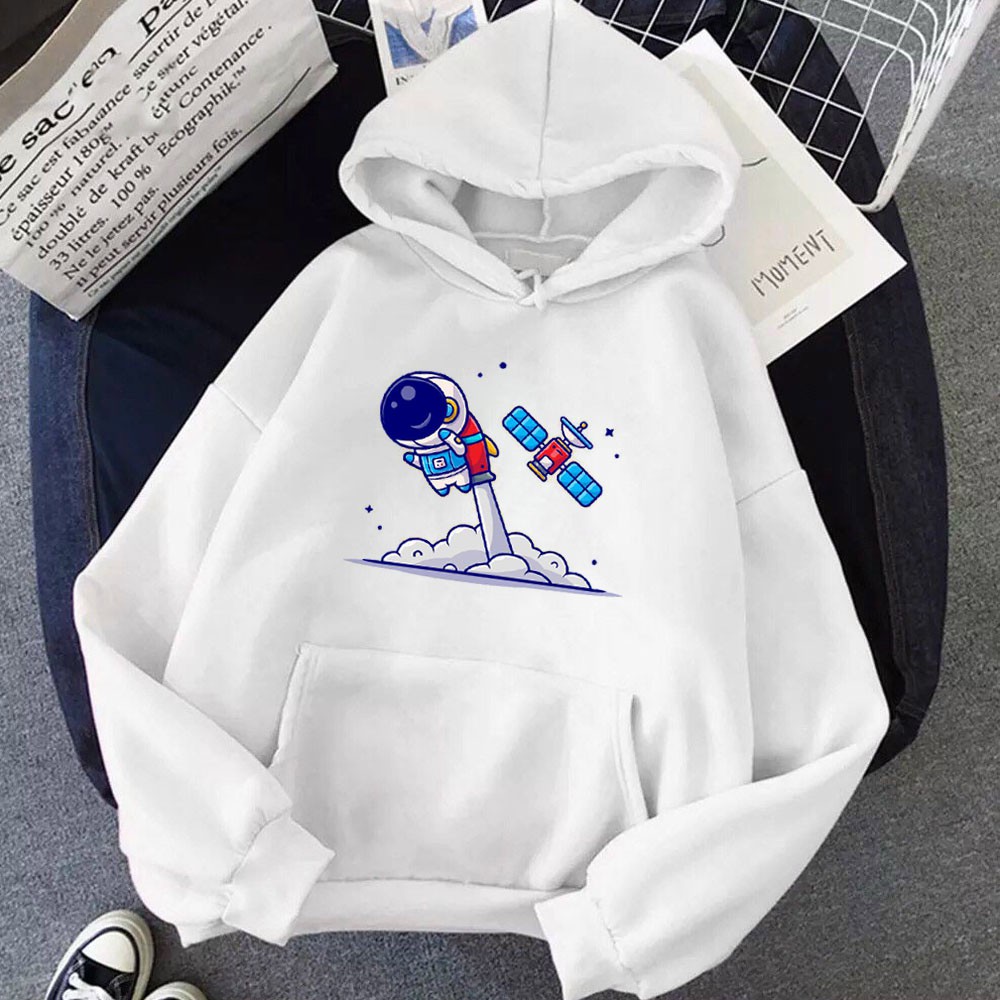 Áo Hoodie nam nữ in hình Phi Hành Gia cực đẹp, chất nỉ dày dặn, hợp làm áo cặp William - DS158