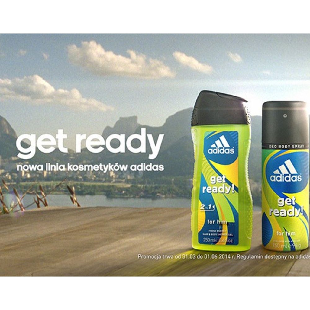 Xịt Khử Mùi Nam 150Ml Adidas Get Ready Chính Hãng.