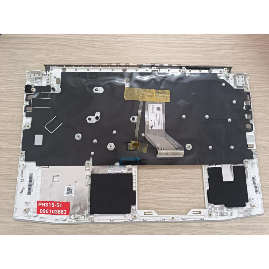 VỎ MẶT C KÈM PHÍM ACER PH315-51 NEW TRẮNG CÓ LED