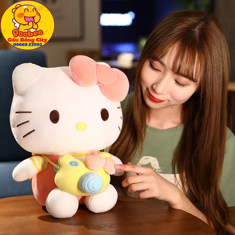 Gấu Bông Mèo Hello Kitty Đeo Túi Cao Cấp Mềm Mịn - Gấu Bông City