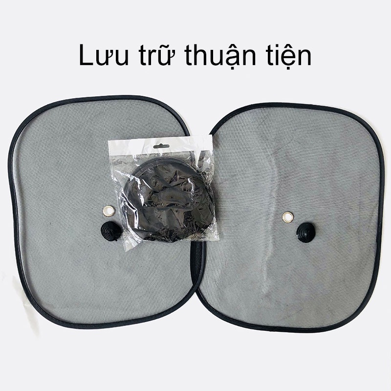 [HCM]1 bộ 2 tấm che nắng bên cửa sổ xe tấm che nắng lưới kem chống nắng và muỗi (44x36cm) màu đen SK-QC-ZYB1016