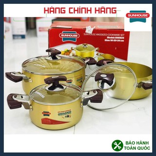 Bộ nồi anod sunhouse sh6634
