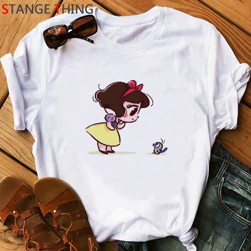 Áo thun phông trắng in hình NHÂN VẬT HOẠT HÌNH CÔNG CHÚA BẠCH TUYẾT SNOW WHITE thời trang phong cách cartoon chibi anime