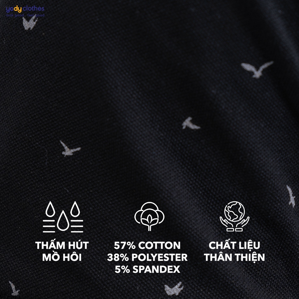 [Mã WABRYD221 giảm 10% đơn 250K] Áo thun polo nam YODY họa tiết hải âu vải mắt chim cao cấp thoáng mát APM4349 | BigBuy360 - bigbuy360.vn