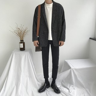 (ORDER) Áo blazer trơn form rộng kiểu dáng retro