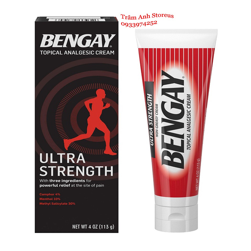 (Mẩu mới) Kem xoa bóp giảm đau của Mỹ BENGAY Ultra Strength 226gr